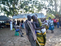 Doing the traditional dance