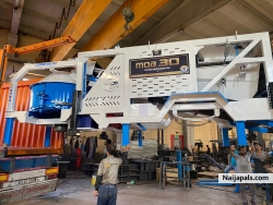 It was sent to Gabon with a 30 m3 Mobile Concrete Batching Plant.