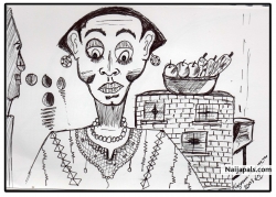 THE FRUITER SELLER. PEN IN THE PAPER BY KASOBABA@2015