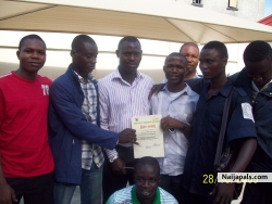 Taoreed with friend at Lagos Waste Management Authority, (LAWMA)