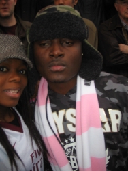 at a arsenal match in fulham!