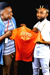 Don Prince aka Sampe with Friends Advertising His Slogan Polo Sampe