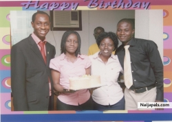 In the office on Moji's birthday