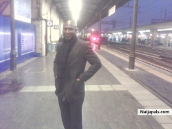 at the train station