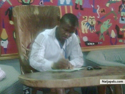 bizzy writing in ECOWAS SECRETARIAT, AMCOST III MEETING