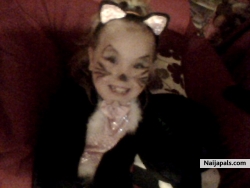 chloe dressed as cat halloween 2012