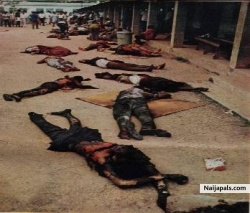 Aba General Hospital Massacre by Nigerian Forces with Nigerian Napalm Bomb on July 12, 1968.