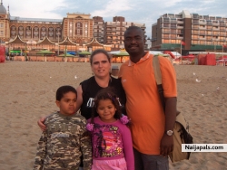 Mike from Benin city for a study in Holland enjoying with us at Scheveningen beach