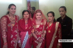 Wedding photo in Kathmandu, Nepal.