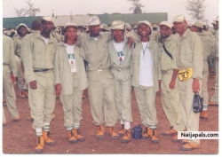 with other friends in camp