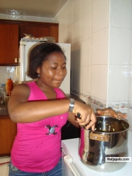 cooking in kictchen 