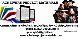 Acheivers Project Topics and M (Acheiverer)