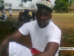 Resting after Drills and Match Past parade, in NYSC.