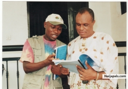 Mr.Magic & Ashley Nwosu on the set of his forthcoming movie: Daughters of Men