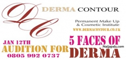 Derma Contour Make up Artist Training in Lagos, Port Harcout, Benin and Abuja