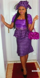 in a African attire for church :) 