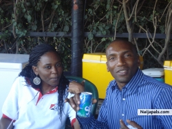 Watching polo with Halima