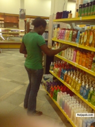 Girls and cosmetics, i wonder what she would do with all those soaps and creams. She is a friend though.