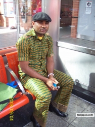 me sitting in Bus station