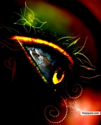 cracked eye....
