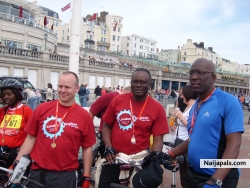 After completing the bike ride to  Brigthon with Friends, the  Charity event took 6 hours.