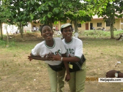 My wife at NYSC Orientation Camp at Akwa Ibom
