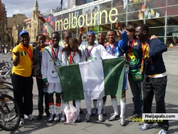 In Melbourne with Nigerian Team to the Homeless World Cup