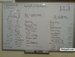 Nii Nabii. 2-5-70 A.D. al alam 'assa'ala silm laa luum. aliya lakama 'alaka 'alima umm.