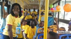 Everybody in this public bus is of birthday this April 2023