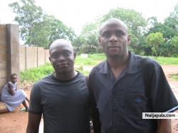 with Bayo on our way out of Matora,Magburka,Tonkolil District, Sierra Leone