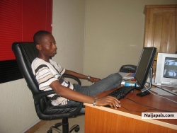 in the office