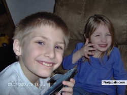 Grandson Matt, Aili-Drew in background
