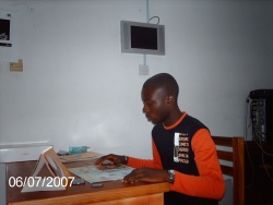 In my office