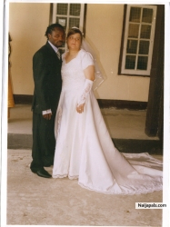 me and my hubby on are wedding day