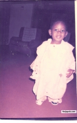 At home when small