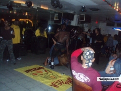 crazy ppl acting up at my friend's party.