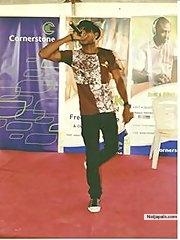 on stage