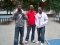playing table tennis with my friends