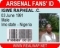 Arsenals' fan ID.