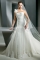  You will undoubtedly be one of the best dressed brides in this soft chiffon mermaid wedding gown. Trendy hammered dress features one shoulder hand and dipped neckline with distinctive applique detail offering the flattering look, while refined dress with lace motif beautifully drapes over the body completing the elegant look and feeling.
