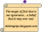 Magic of first love quote
