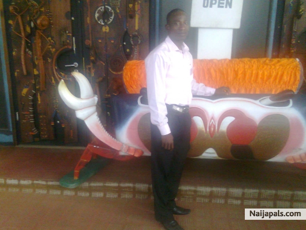 Ekundayo infront of Shoprite in Ghana - click for next photo
