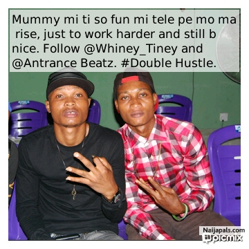 Watchout for the next rated artist of the year. @whiney_tiney chilling here wit @Antrance_Beatz. MMBM - click for next photo