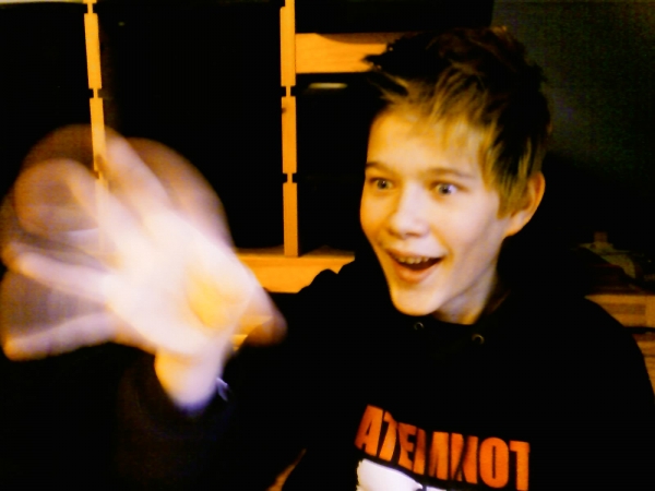 lil bro reachin 4 some chocolate - click for next photo