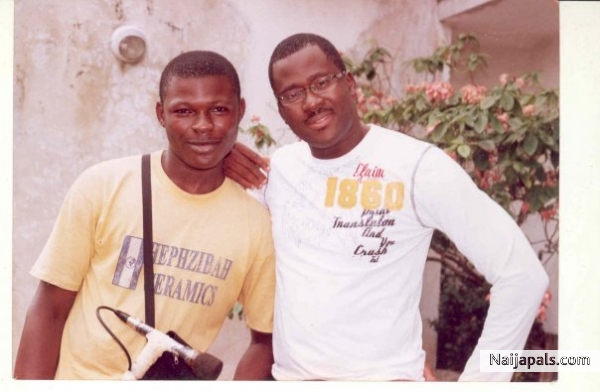 Me & Desmond Elliot shooting on set - click for next photo