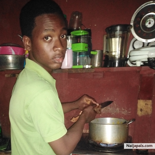 comes in to celebrate with me and ofcourse doing the cooking - click for next photo