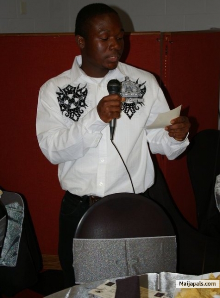 I was giving a speech at a graduation party - click for next photo