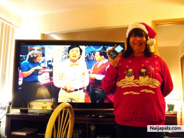 Me with my new gifts - click for next photo