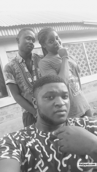 Japhet was with his guys chilling at home - click for next photo