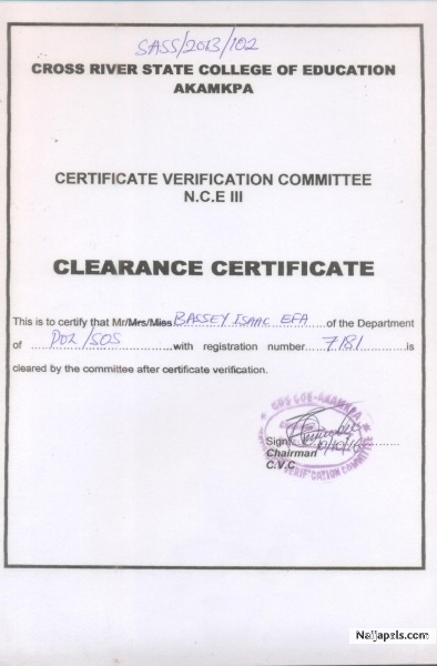 ProfSpyze Coe clearance certificate - click for next photo